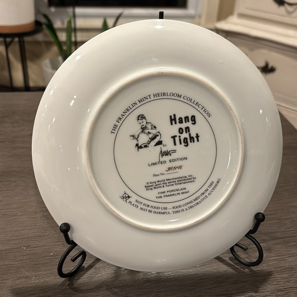 {Franklin Mint} Little Rascal Decorative Plate, "Hang On Tight" Limited Edition - Picture 3 of 4